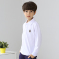 spring autumn Top quality boy girl polo shirts school uniform solid shirt unisex t shirt long sleeve cotton clothes for 3-16Y