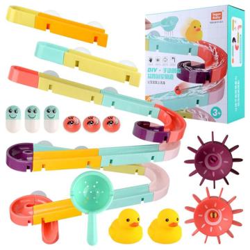24/44PCS Baby Bath Toys Track Water Game Sprinkler Toy Kids Bathroom Bathtub Play Water Toy Kit Shower Games Swimming Pool Tools