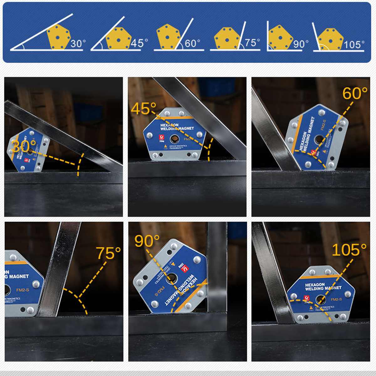 FM2-S FM2-M Arrow Magnetic Welding Fixer Strong Angle Magnet Locator For Iron Welding Positioning Ferrite Weld Holders