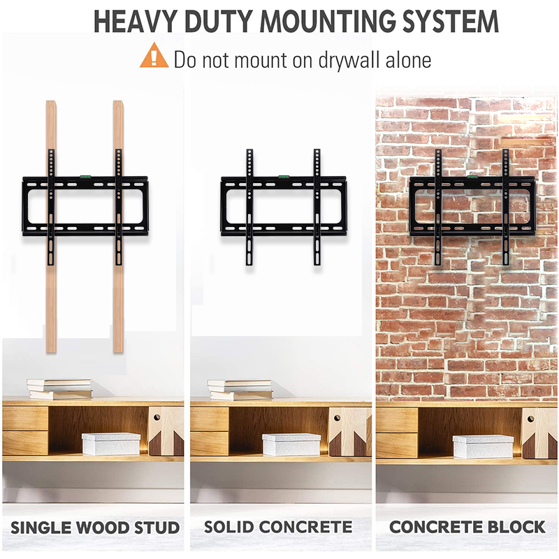 TV Wall Mount Bracket 32"-55" Tilt Bracket for TV Rack Wall Mount up to VESA 400x400mm and 110lbs LCD LED Monitor Flat Panel