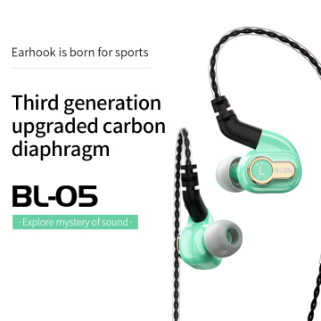 AK Blon BL-05S BL05S with 3rd generation 10mm Upgraded Carbon Diaphragm High Dynamic HIFI Earphone with 3.5mm Gold Plated L Plug