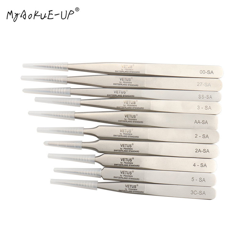 Top Quality VETUS 6A-SA Eyelash Tweezer Stainless Steel anti-static 3D/6D Volume Eyelash Extension