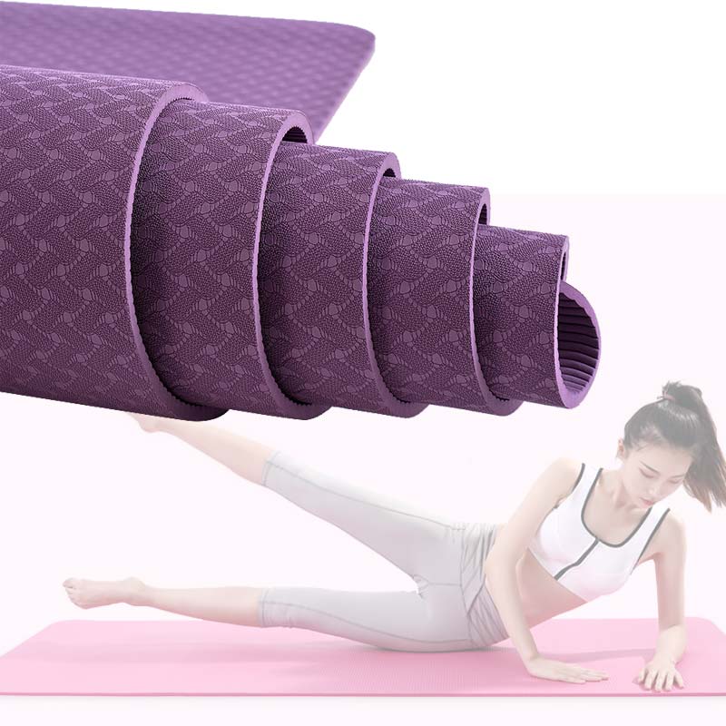 Yoga Mat Workout Elastic Mats Extra Thick Non-Slip Fitness Pad Moisture Proof Tasteless Cushion For Home Exercise Pilates X12A