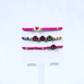 Rose-red smiley-face girl bracelet set