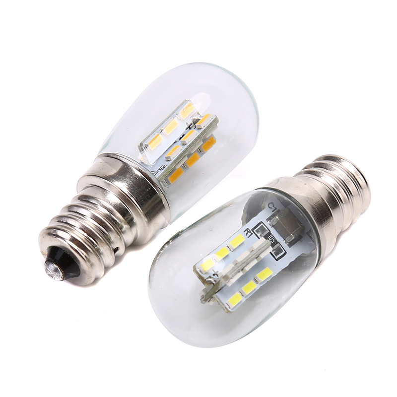 E12 220V LED Light Bulb E12 LED High Bright Glass Shade Lamp Pure Warm White Lighting For Sewing Machine Refrigerator