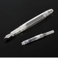 SiKiB F19 Transparent Fountain Pen Refillable Ink Pen F 0.5mm Nib Stationary Office school supplies Writing Pens Gift