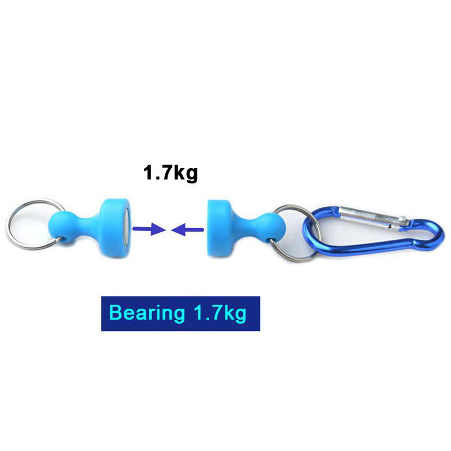 TOMA Magnet Fishing Buckle Magnetic 11cm 1.7kg Suction fast ABS Body 5Colors Carabiner Fishing accessories Tackle