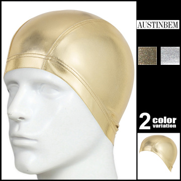 Mens Brand swimming caps nylon plus hight quality swim hat men Bright gold and silver male and female swimming caps