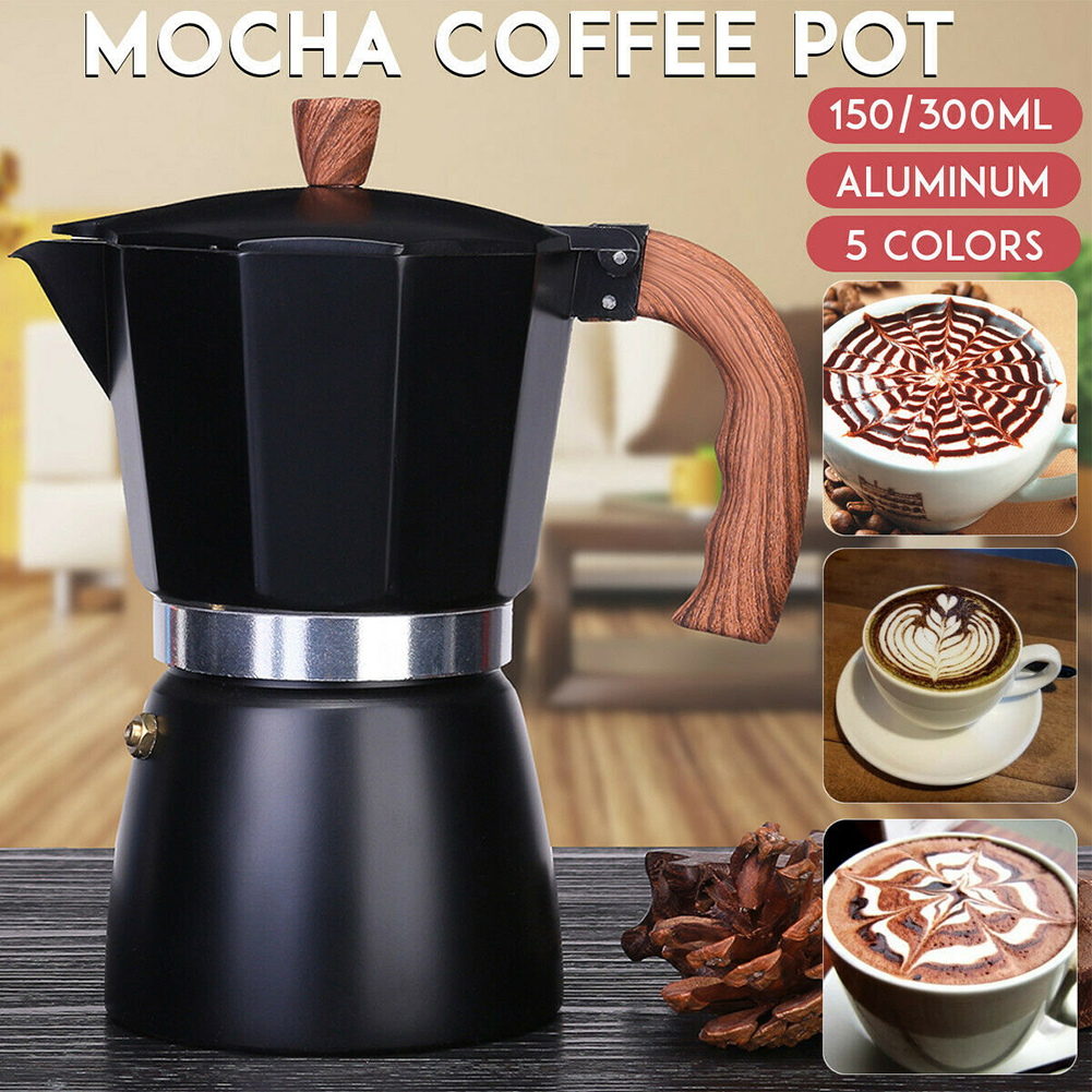 Kitchen 300ml 150ml Aluminum Italian Style Espresso Coffee Maker Percolators Stove Top Pot Kettle jar tool