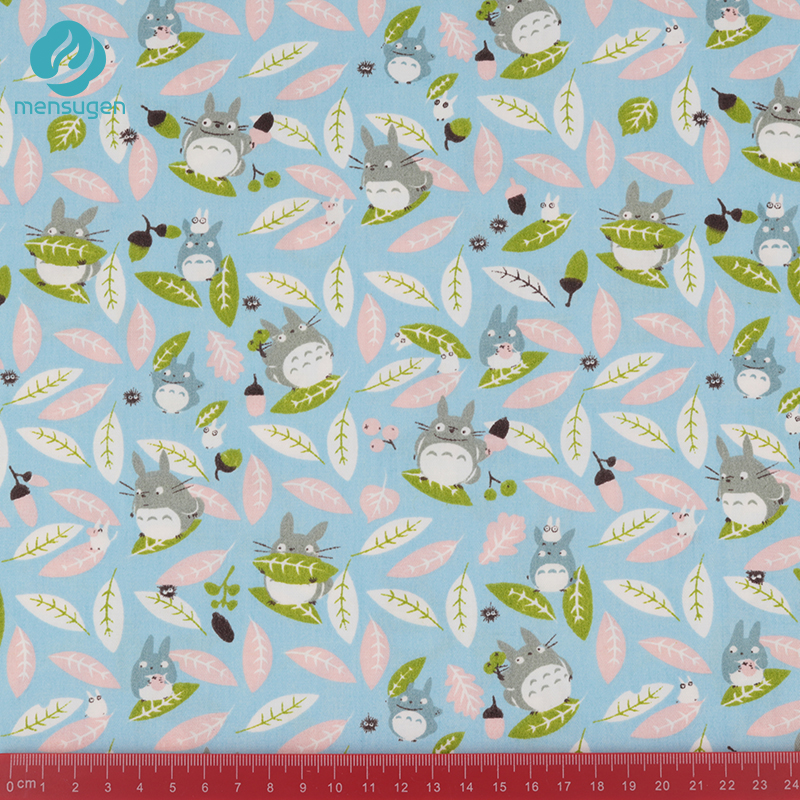Fabric by Meter Totoro Printed Cotton Fabrics for Sewing Baby Nest Bumper Blankets Clothes DIY Patchwork Fabrics