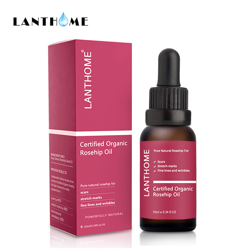 Lanthome Castor Oil Nourish Hair growth +certified organic rosehip Essential serum facial Oil Moisturizing anti wrinkle serum