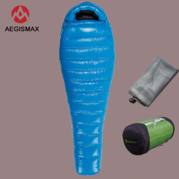 G1/G2/G3 Aegismax Professional Ultralight outdoor white goose Down winter mummy type sleeping bag