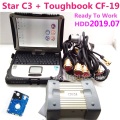 Best Mb Star C3 With Laptop Software 2020.06 Star c3 Multiplexer With Cables HDD Installed C3 with CF-19 laptop Directly To Work