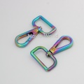 Nolvo World 10-50pcs 13-19-25-32-38mm NEW Rainbow trigger snap hook metal swivel clasp lobster claws swivel hooks wholesale