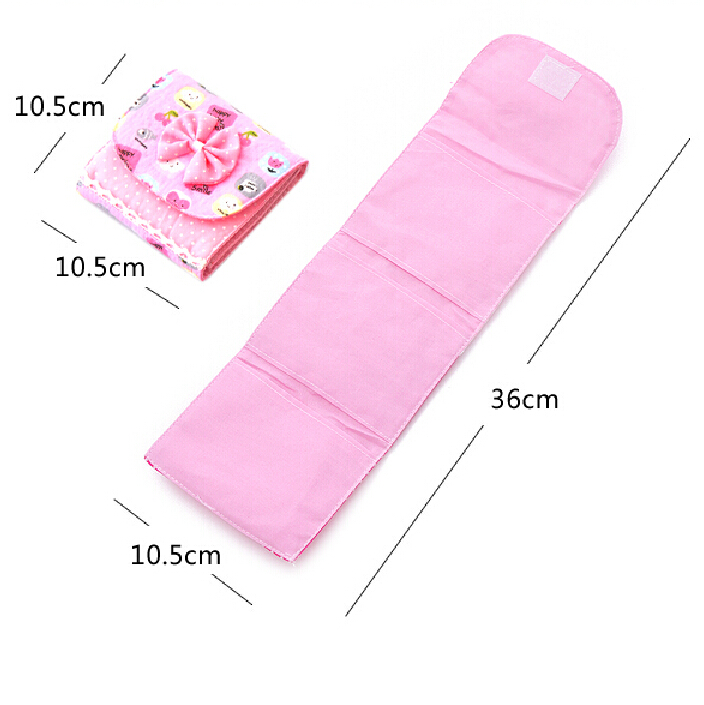 Sanitary Napkin Bag Cloth Menstrual Pads Menstrual Bowknot Cotton Sanitary Towel Napkin Pad Purse Holder Easy Bag Organizer