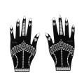 1 Pairs Henna Tattoo Stencil Temporary Hand Tattoo Body Art Sticker Template Indian Wedding Painting Henna Kit Tool Random Style