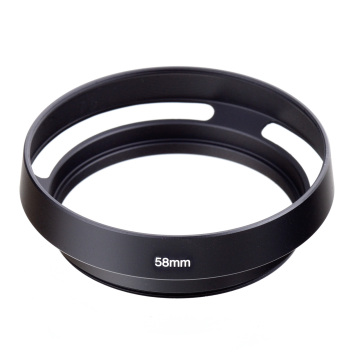 58mm Camera Lens Hood Metal Vented Screw-in Lente Protect For Canon Nikon Sony Leica Olympus Pentax