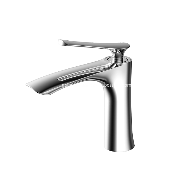 chrome bathroom sink faucet