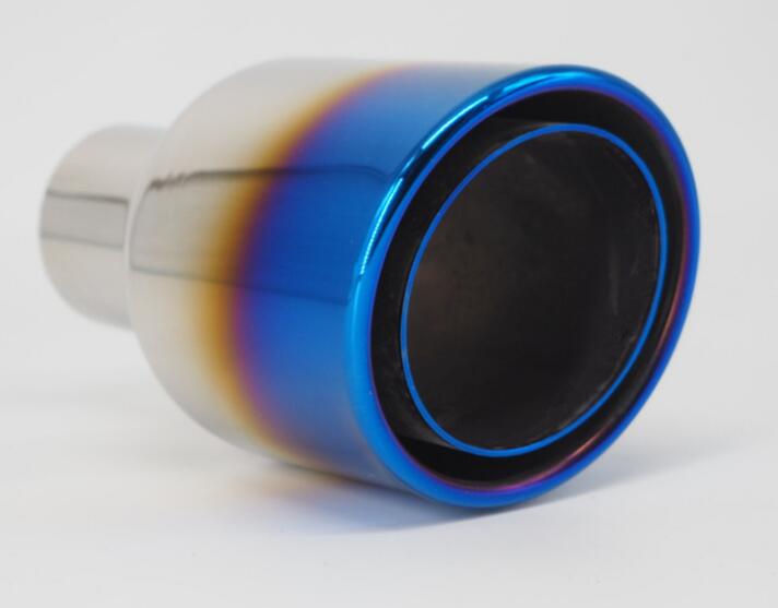Angle Cut Blue Plating Exhaust Tip