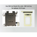 For iPhone 12/12pro Dual SIM Card Reader flex cable +SIM Card tray Holder Slot Adapter Replacement