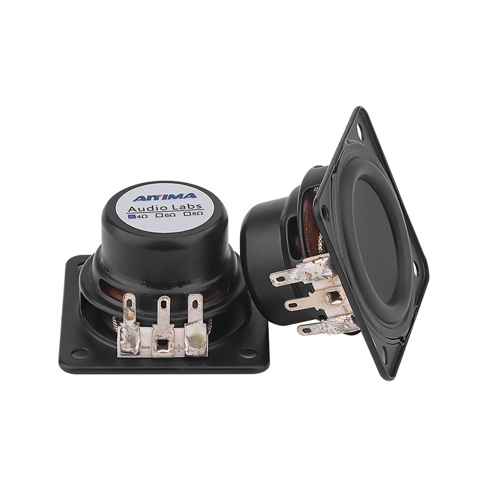 AIYIMA 2Pcs 1.75 Inch Full Range Speakers 4 Ohm 6W Neodymium Magnetic Loudspeaker Large Stroke For Bluetooth Speaker