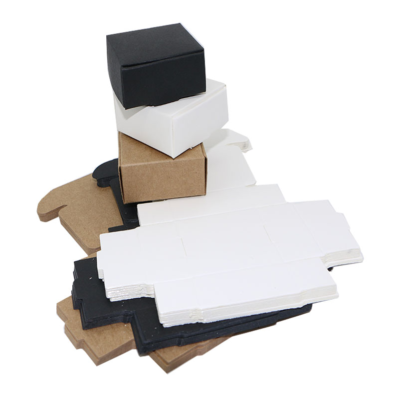 100pcs/lot- Blank White Paper Party Boxes Smart Little Sized Craftwork Gift Fastener Ear Rings Aircraft Cardboard Boxes