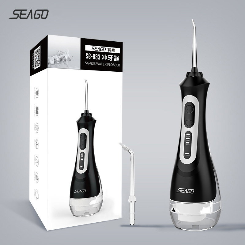 Seago Oral Irrigator Portable Water Dental Flosser USB Rechargeable Water Floss Teeth Cleaner 3 Modes IPX7 Water Floss