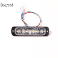 Bogrand Ultra-Slim Police Warning Lamp LED Simultaneous Strobe Flashing Lamp Amber Emergency Grill Light Ambulance Warning Light