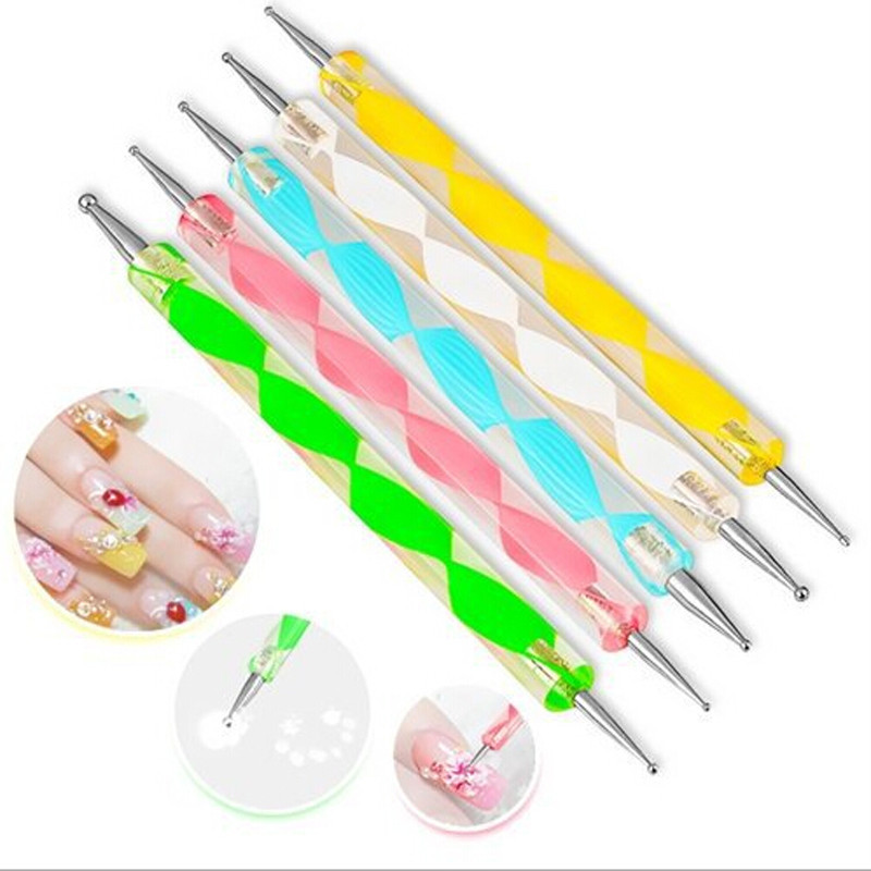 DIY Design Nail Art Dotting Tools Rhinestone Picker Painting Nail Art Pen Gel Brush Set Dust Brush Acrylic Manicure Accesories