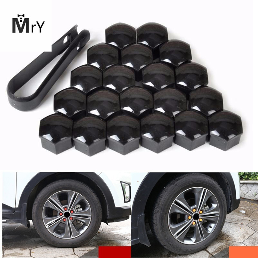 20pcs 17mm Tyre Cars Vehicles Tire Wheel Tyre Screw Cap Decorative Tyre Wheel Nut Screw Bolt Car Styling Dust Proof Protector