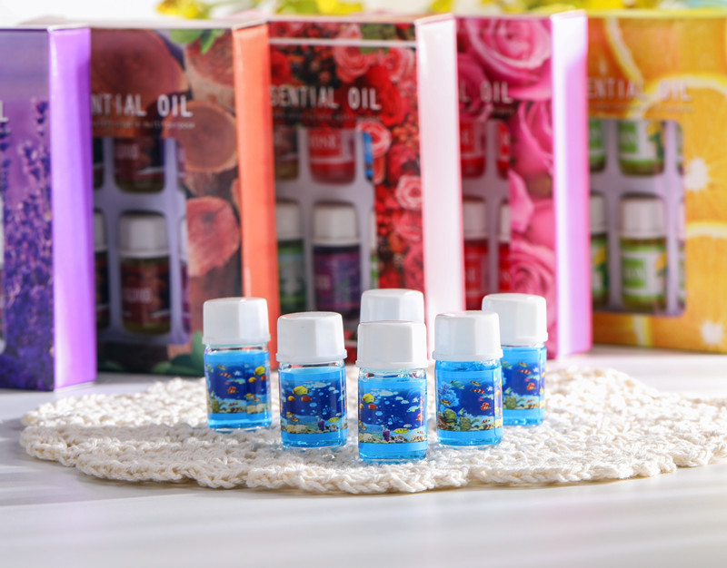 3ml*6PCS/Set Water Soluble Essential Oil For Humidifier Air Purifier Fresh Air Relieve Stress Incense Aromatherapy Lamp TSLM1