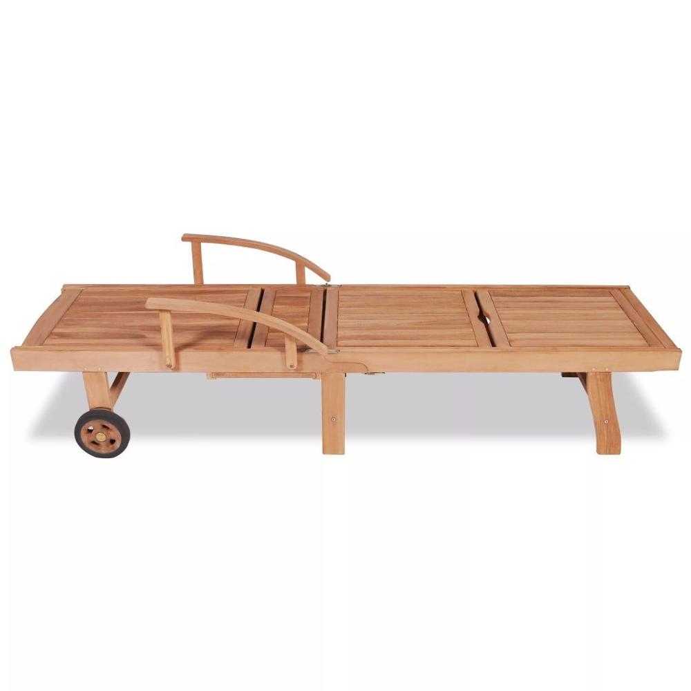 [AU Warehouse]Furniture Sun Lounger Solid Teak Wood