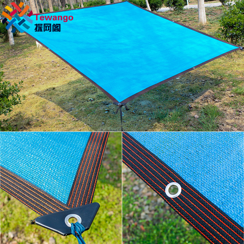Tewango Blue Swimming Pool Sun Shade Net Patio Custom Size Shading Cloth Garden Plant Shelter 90%UV Protection Netting