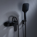 Bathroom Bathtub Shower Faucet Set Black Wall Mount Rainfall Shower Head 1 Handle Shower Faucets Mixer Tap