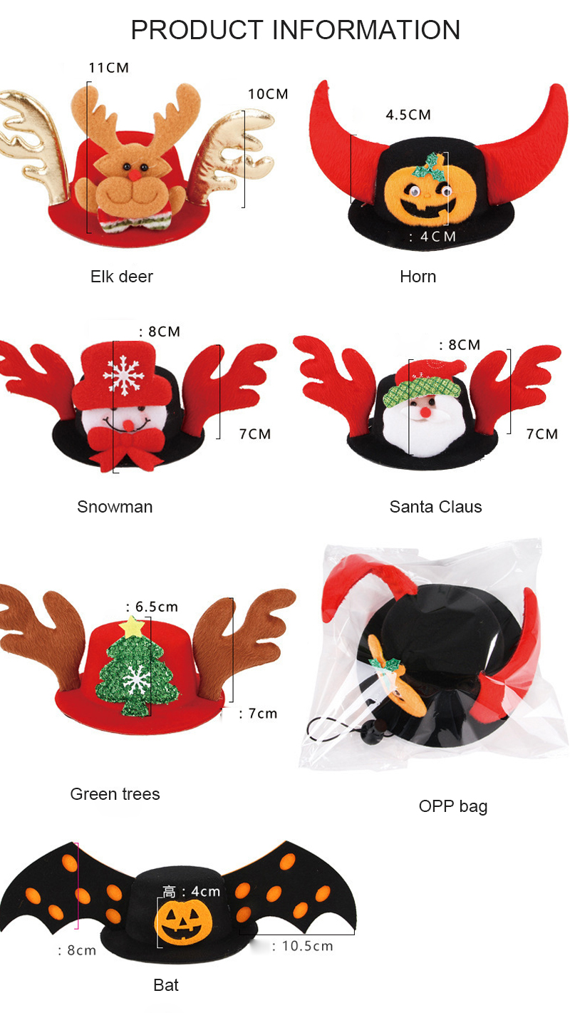 Creative New Funny Dog Costume Pet Hat Dog Hat Halloween Christmas Headgear Cat Wacky Headgear Dog Christmas Decoration