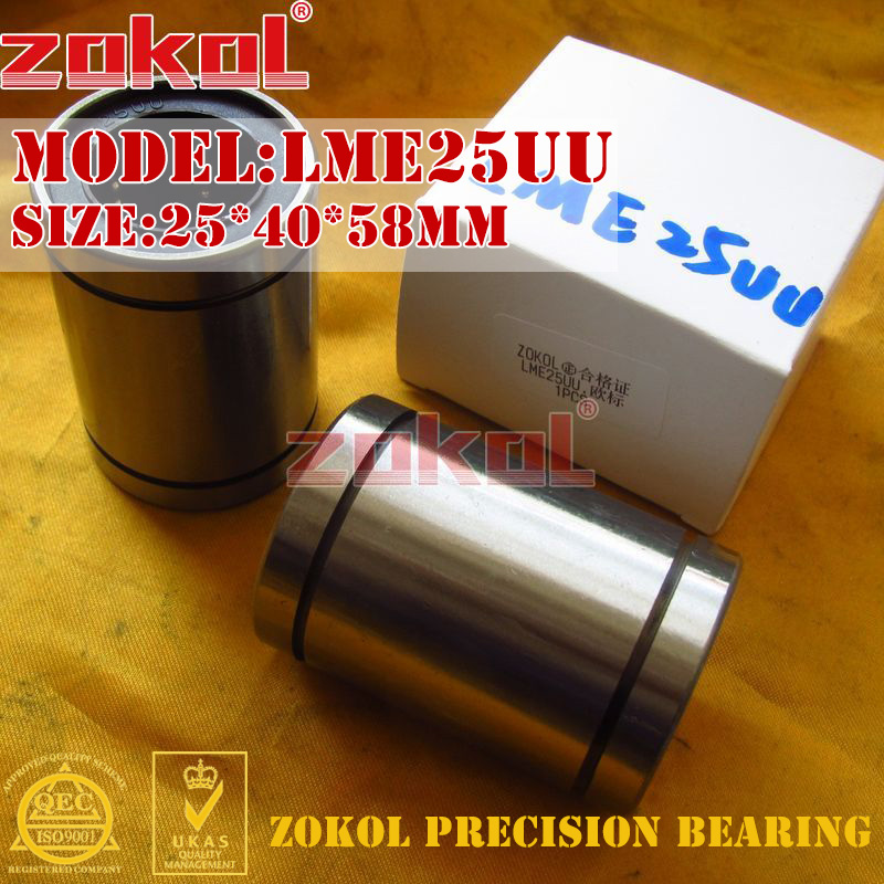 ZOKOL LME25 UU bearing LME25UU European standard linear motion bearing 25*40*58mm