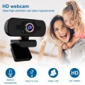 1080P Full HD Webcam with Privacy Cover Microphone Streaming Computer USB Web Camera Cam Video Recording for PC Desktop Work