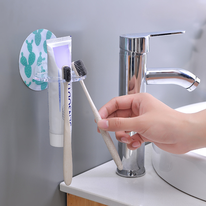 1PC Plastic Toothbrush Holder Toothpaste Storage Rack Shaver Tooth Brush Dispenser Bathroom Organizer Accessories Tools