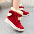 3Colour Hot Snow Boots 2019 Classic Heels suede Women Winter Boots Warm fur Plush Insole Ankle boots women shoes With Knot shoes