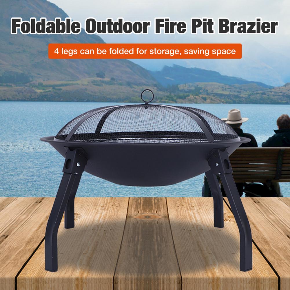 Foldable Charcoal Ignition Barrel Carbons Charcoal Stove Outdoor Barbecue Fire Bucket Heat Brazier And Barbecue Gril