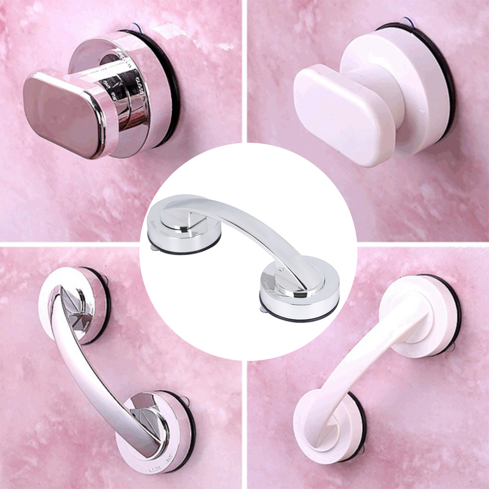 Anti-slip Handrail No Drilling Shower Handle Offers Safe Grip with Suction Cup For Bathroom Bathtub in Bathroom