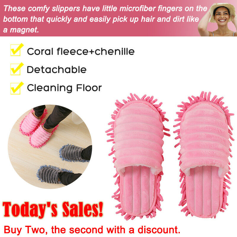 Lazy Floor Mop Shoes Efficient Dust Cleaning Slippers Mop Household Fast Cleaning Floor Tools Save Time Hygiene Cleaning Tool
