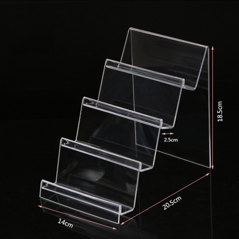 New Clear Plastic Arylic Sun Glasses Holder Wallet Storage Rack Cell Phone Shelf Stand Bathroom Organizer 4 Tiers Layers