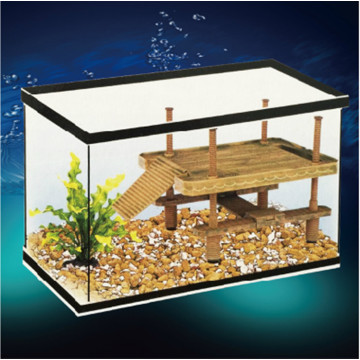 S/M/L Aquarium Reptile Frog Turtle Pier Floating Basking Platform with Ramp Ladder Fish Tank Decoration