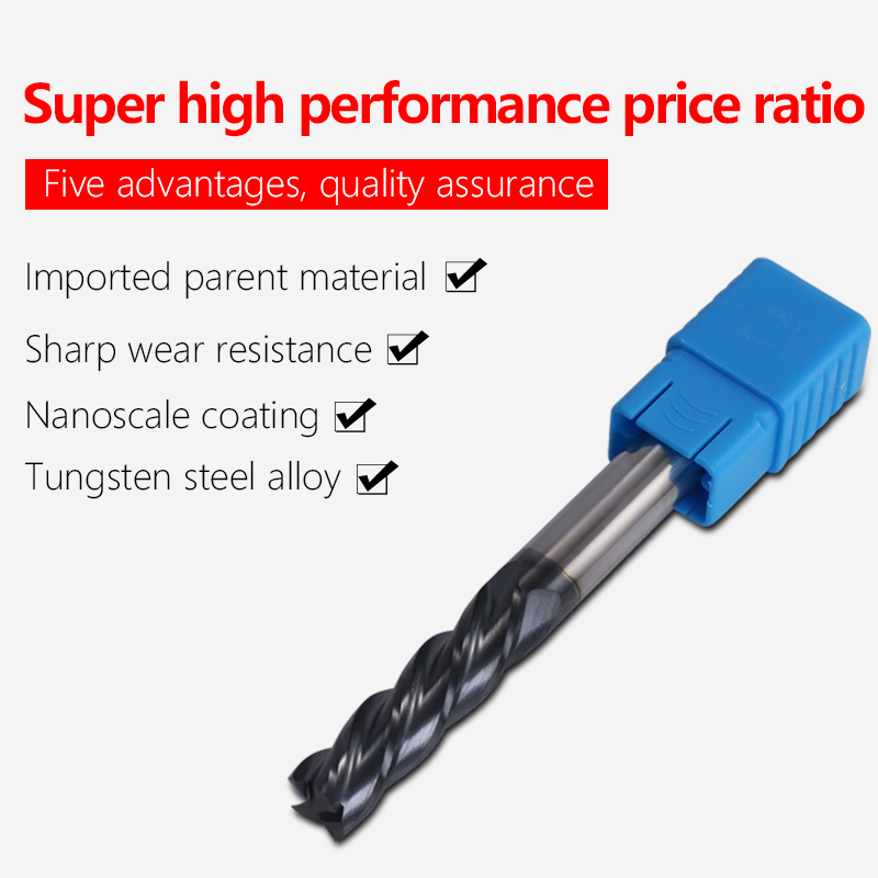 1 pcs set Carbide end mill 2 5 6 8 10 12mm 4 Flute Milling Cutter Alloy Coating Tungsten Steel cutting tool CNC maching Endmills