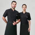 Uniform Male Kitchen Work Clothes With Short Sleeves Female Youth Summer Restaurant Hotel Breathable Elastic Thin Model