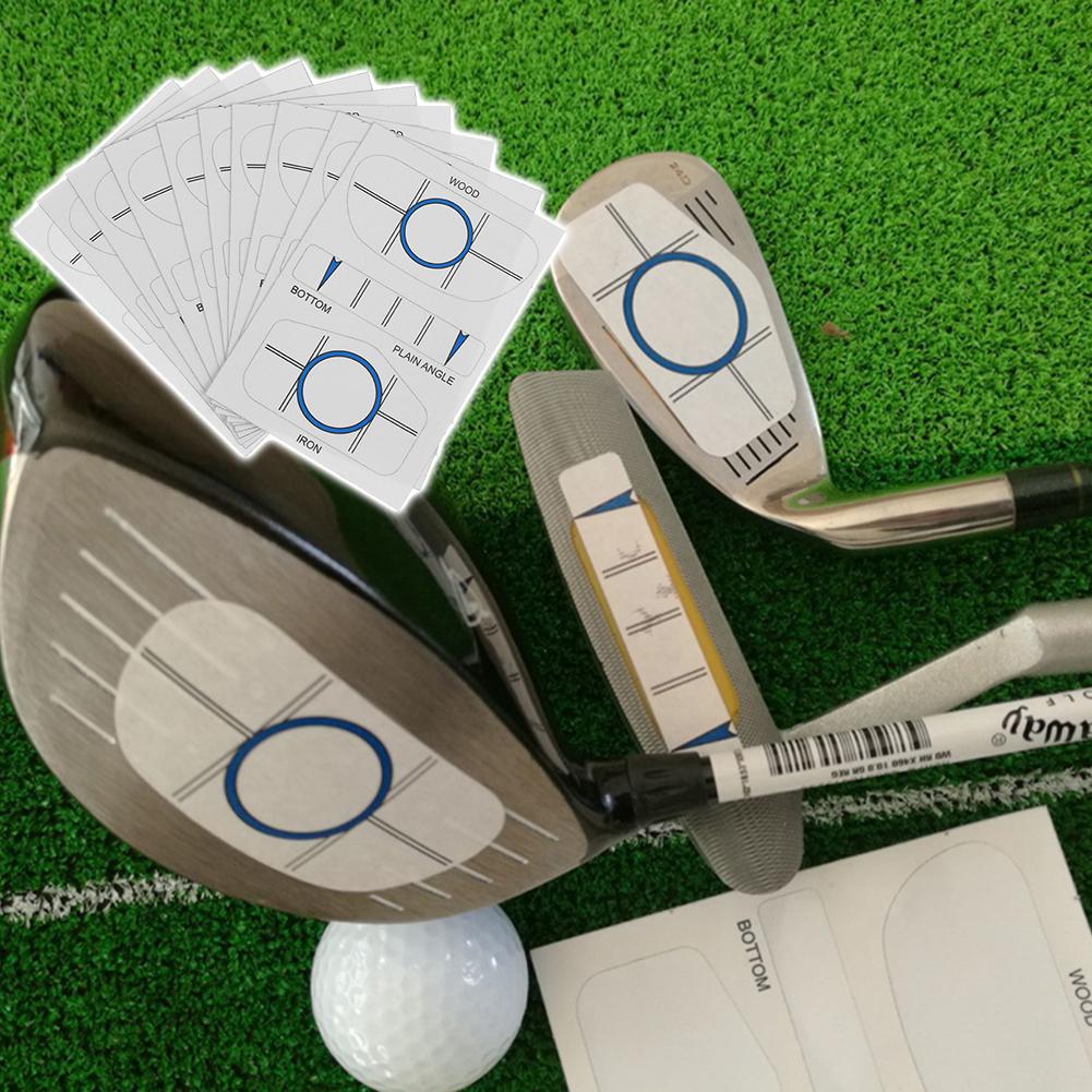 Golf Training Aids 10 Sets Golf Impact Tapes Labels Training Aids Recorder Kit for Woods Irons Putter Practice Sports Accessarie