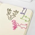 30Pcs Golden Dachshund Paper Clips Cartoon Animal Shape Paperclip Creative Customization Special-Shaped Gold Paper Clip Bookmark