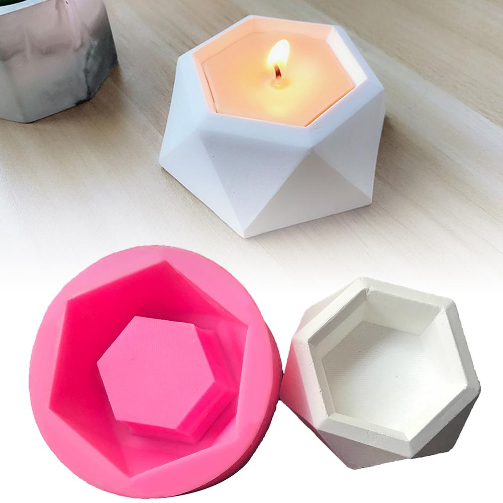 Diamond Shaped Silicone Mold Flower Pot Vase Concrete Cement Mold DIY Clay Ashtray Candle Holder Mould Gypsum Silicone Mold