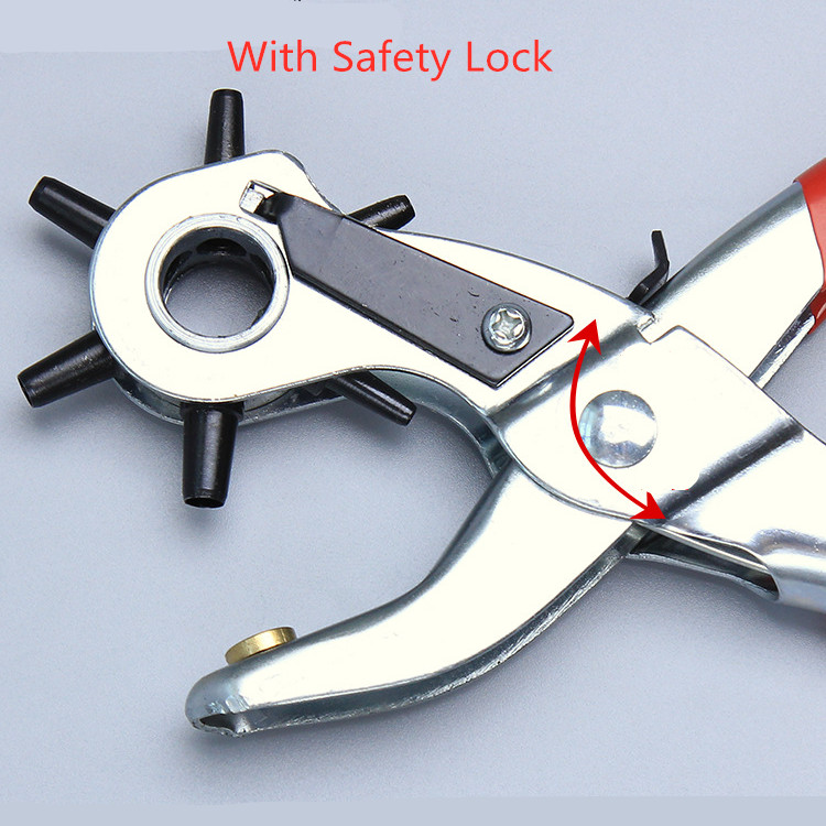 9 inch Hole Punching Machine Punch Plier Round Hole Perforator Tool Make Hole Puncher for Leather Belt Straps Cards Watchband